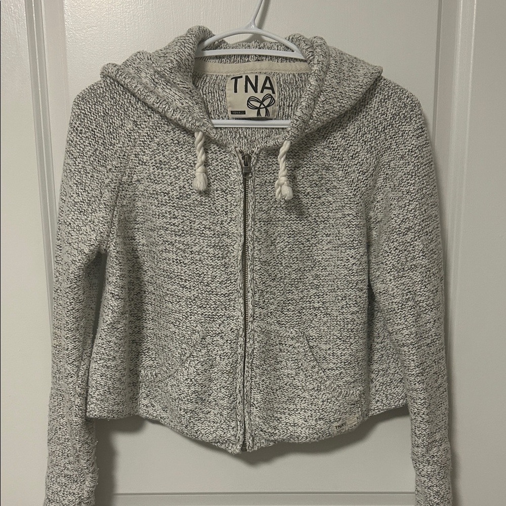 TNA CROPPED HOODIE ZIP UP